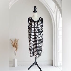 NWT MaxMara Sangria Geometry Pattern Sheath Midi Dress 14